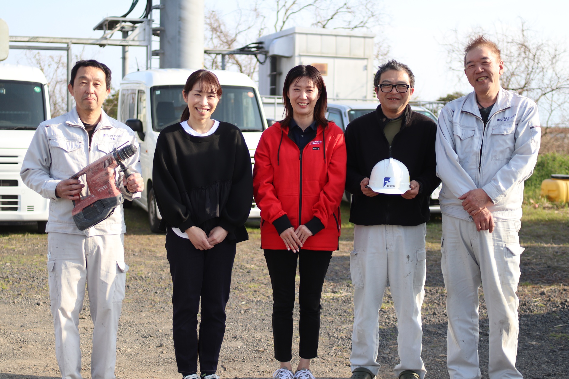 耐震補強や設備設置に欠かせない技術。3カ月の研修終了後は、1人作業の直行直帰と個人の裁量で仕事が可能