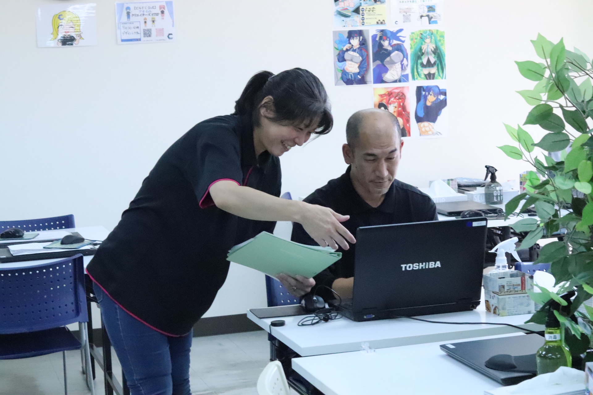 利用者さんの作業をサポート